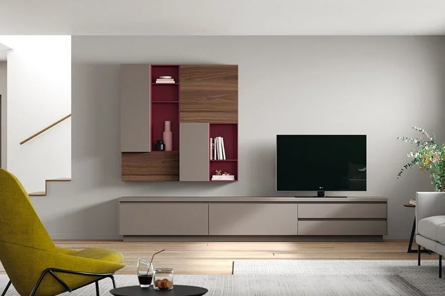 Naxos Şarap Kırmızısı Tv Ünitesi