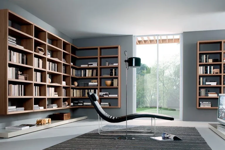 Cube köşe kitaplık modeli