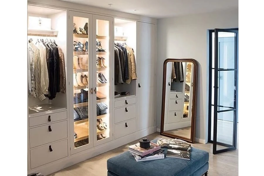 led aydınlatmalı giyinme odası tasarımları