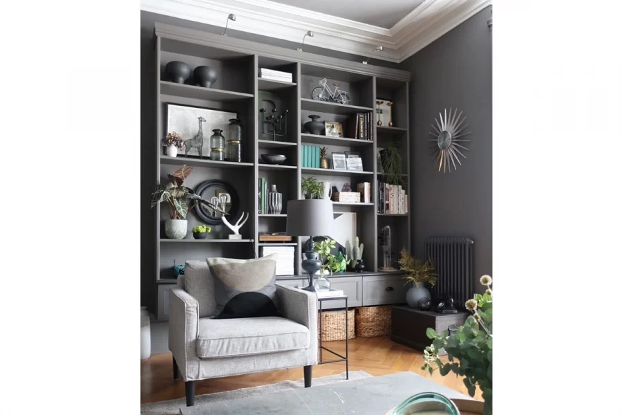 Antrasit renk kitaplık